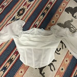 White Francesca’s corset top